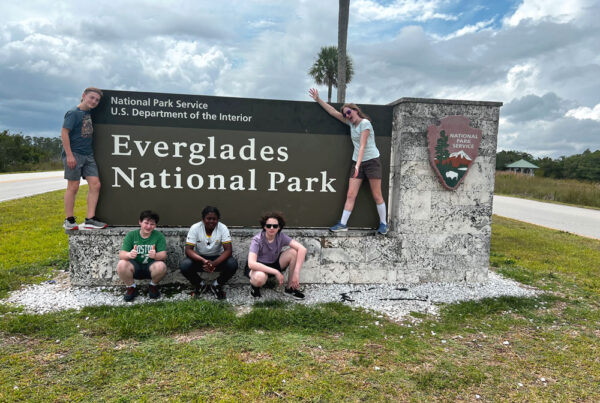 Oak Meadow middle school students exploring the Biodiversity of Everglades Ecosystems